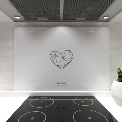 웰룸 이터너티 주방아트보드 895 x 600 mm, 화이트, 1개