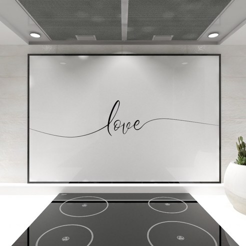 웰룸 러브 주방아트보드 895 x 600 mm, 화이트, 1개
