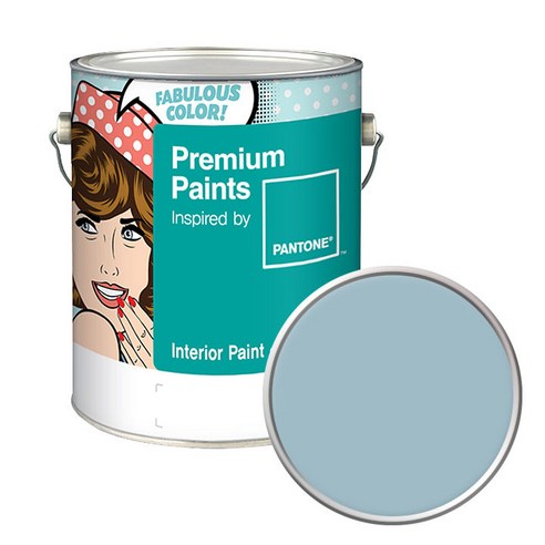 노루페인트 팬톤 내부용 실내벽면 저광 페인트 4L, 15-4309 Sterling Blue