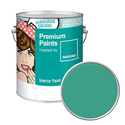 노루페인트 팬톤 내부용 실내벽면 저광 페인트 4L, 16-5721 Marine Green