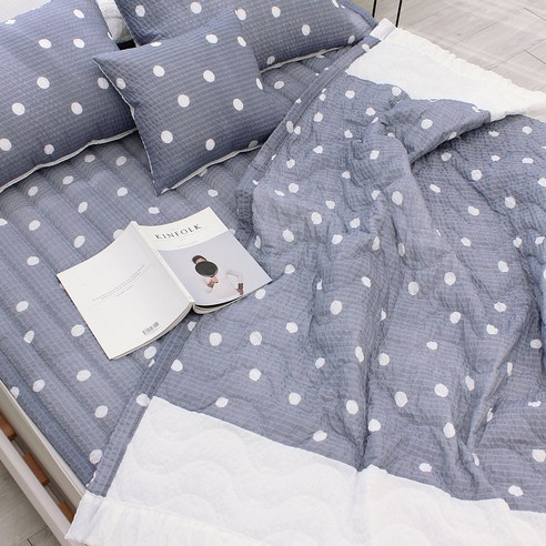 슈에뜨룸 퐁당퐁당 시어서커 누비이불, 화이트