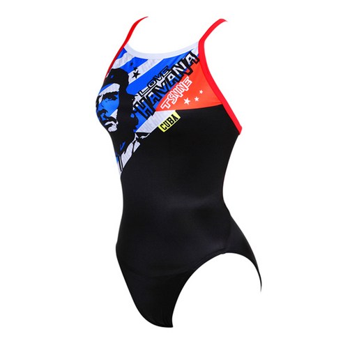 티에스나인 여성 실내 세미선수용 원피스 수영복 CPLS-41T + 브라캡