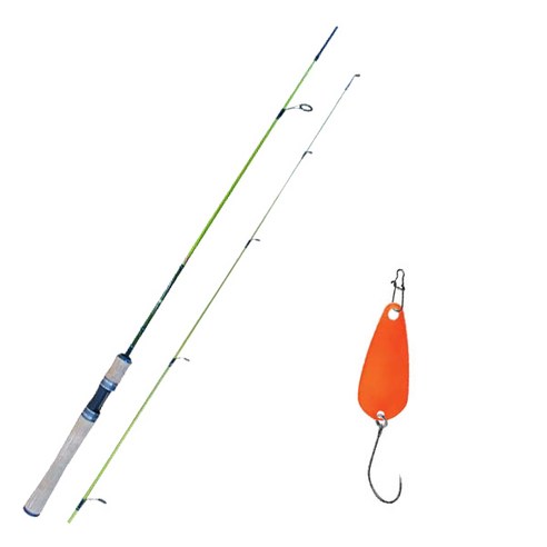 원다 루어낚싯대 예그린 602UL 스피닝 + 다미끼 메탈지그& 피카스푼 B TYPE 3.5g, 006 NEON ORANGE