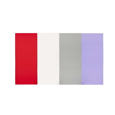 퍼니존 퍼니테라피 레드비비드 시리즈 4 유아폴더매트, 레드 + 화이트 + 그레이 + 바이올렛