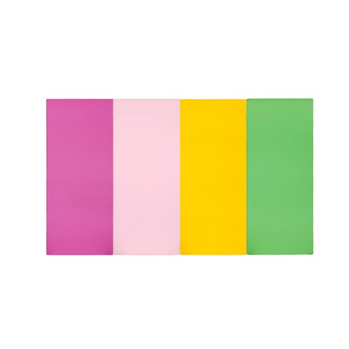 퍼니존 퍼니테라피 핫핑크비비드 시리즈 3 유아폴더매트, 핫핑크 + 베이비핑크 + 옐로우 + 그린