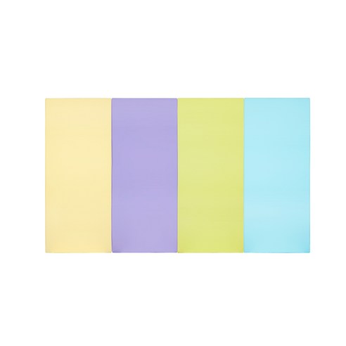 퍼니존 퍼니테라피 아이보리비비드 시리즈 3 유아폴더매트, 아이보리 + 바이올렛 + 피스타치오 + 스카이블루