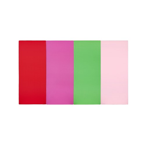 퍼니존 퍼니테라피 레드비비드 시리즈 3 유아폴더매트, 레드 + 핫핑크 + 그린 + 베이비핑크