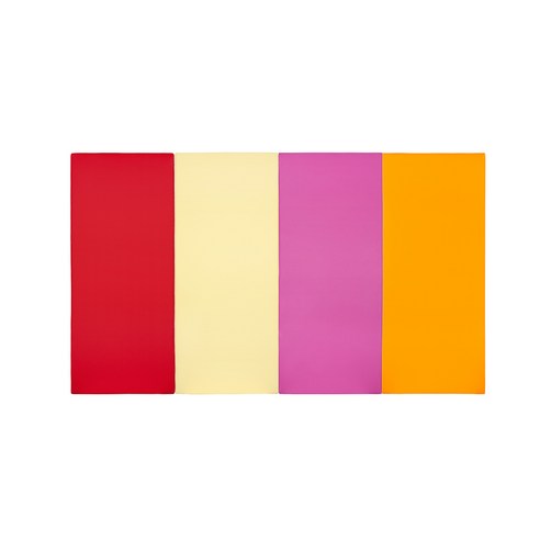 퍼니존 퍼니테라피 레드비비드 시리즈 3 유아폴더매트, 레드 + 아이보리 + 핫핑크 + 오렌지