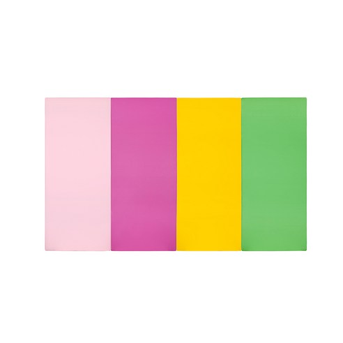 퍼니존 퍼니테라피 베이비핑크비비드 시리즈 3 유아폴더매트, 베이비핑크 + 핫핑크 + 옐로우 + 그린