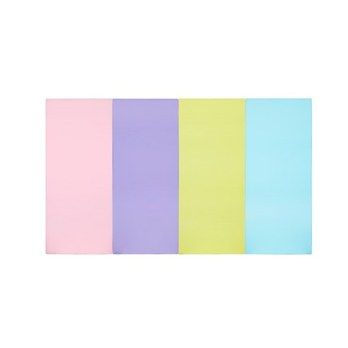 퍼니존 퍼니테라피 베이비핑크비비드 시리즈 3 유아폴더매트, 베이비핑크 + 바이올렛 + 피스타치오 + 스카이블루