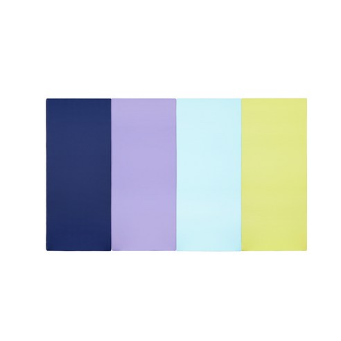 퍼니존 퍼니테라피 블루비비드 시리즈 4 유아폴더매트, 블루 + 바이올렛 + 스카이블루 + 피스타치오