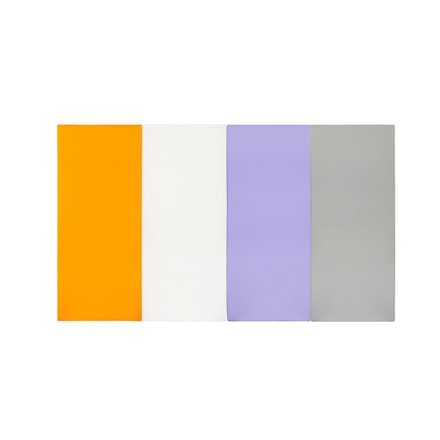 퍼니존 퍼니테라피 오렌지비비드 시리즈 3 유아폴더매트, 오렌지 + 화이트 + 바이올렛 + 그레이