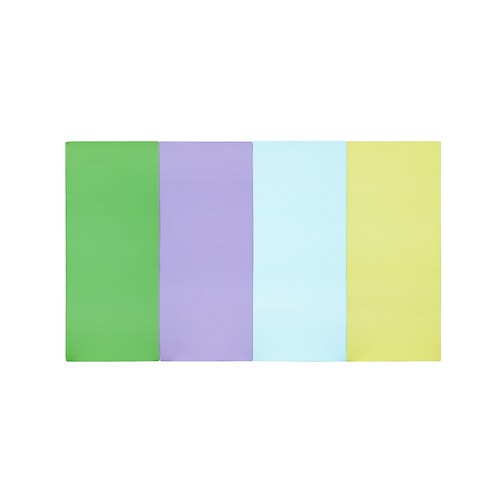 퍼니존 퍼니테라피 그린비비드 시리즈 3 유아폴더매트, 그린바 + 이올렛 + 피스타치오 + 스카이블루