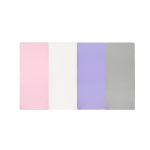 퍼니존 퍼니테라피 베이비핑크비비드 시리즈 3 유아폴더매트, 베이비핑크 + 화이트 + 바이올렛 + 그레이