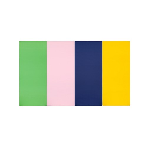 퍼니존 퍼니테라피 그린비비드 시리즈 3 유아폴더매트, 그린 + 베이비핑크 + 블루 + 옐로우
