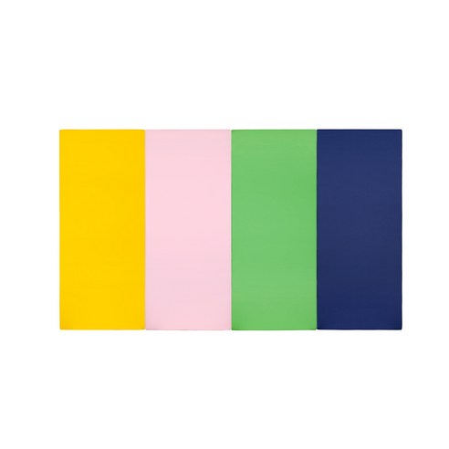 퍼니존 퍼니테라피 옐로우비비드 시리즈 4 유아폴더매트, 옐로우 + 베이비핑크 + 그린 + 블루