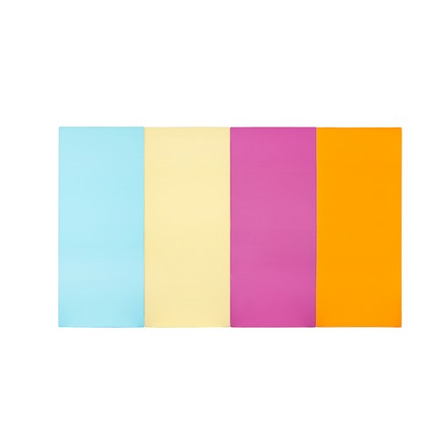 퍼니존 퍼니테라피 스카이블루비비드 시리즈 3 유아폴더매트, 스카이블루 + 아이보리 + 핫핑크 + 오렌지