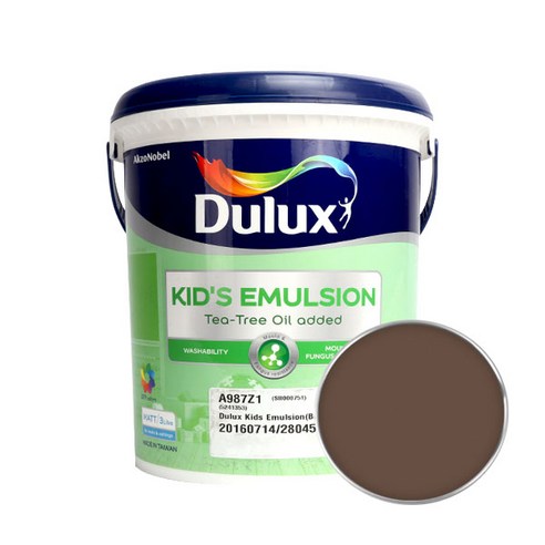 듀럭스 키즈에멀전 무광 페인트 3L, Tobacco Brown