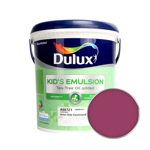 듀럭스 키즈에멀전 무광 페인트 3L, Fuchsia Berry