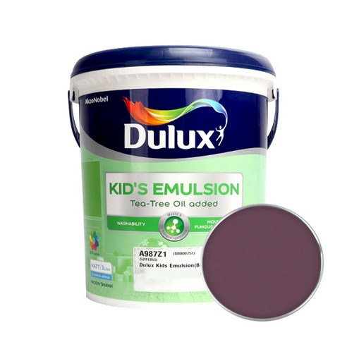 듀럭스 키즈에멀전 무광 페인트 3L, Rich Burgundy