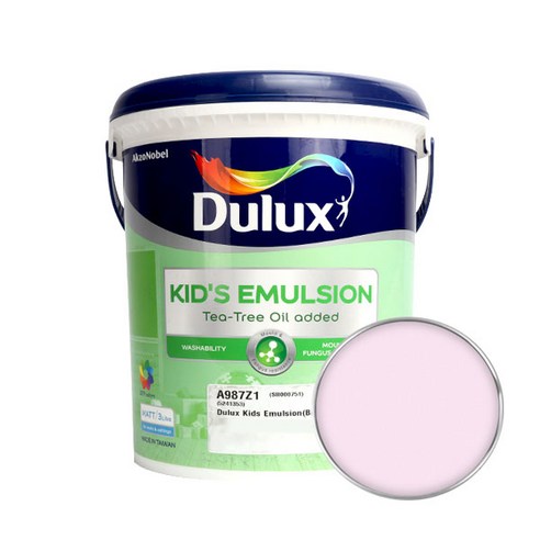 듀럭스 키즈에멀전 무광 페인트 3L, Rose Mallow
