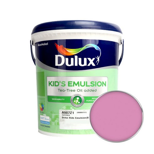 듀럭스 키즈에멀전 무광 페인트 3L, Carnival Pink