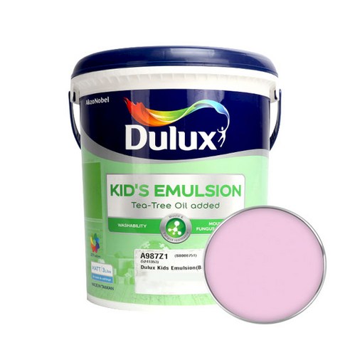듀럭스 키즈에멀전 무광 페인트 3L, Hot Pink