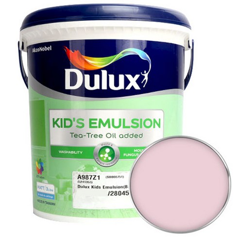 듀럭스 키즈 에멀전 무광 페인트 3L, British Rose