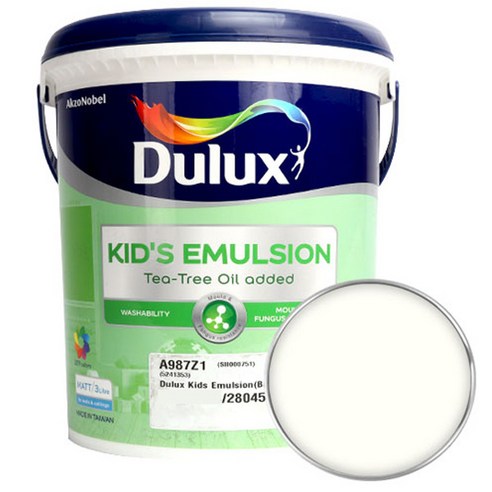 듀럭스 키즈 에멀전 무광 페인트 3L, Marshmallow Touch