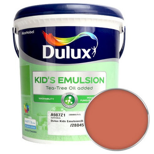 듀럭스 키즈에멀전 페인트 무광 3L, African Tulip, 1개