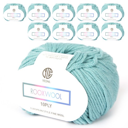 룩스울 10PLY 뜨개실 10p, 17 세라믹블루