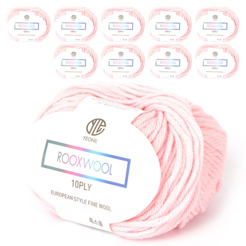 룩스울 10PLY 뜨개실 10p, 14 연분홍