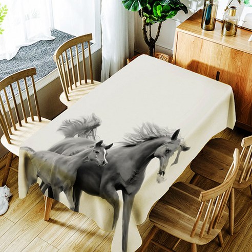 스토어33 포인트 디자인 방수 식탁보, L, 140 x 180 cm