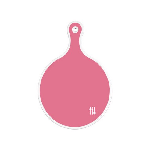 로엠디자인 서빙 도마 보드 원형, 핑크보드, 1개