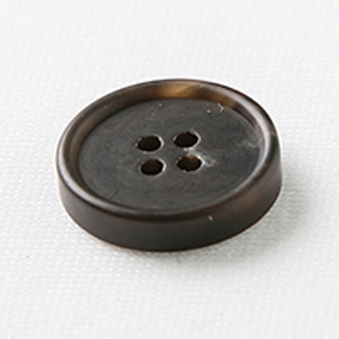 HR빅버튼 메시아 단추 21mm, 무광 진브라운, 12개입