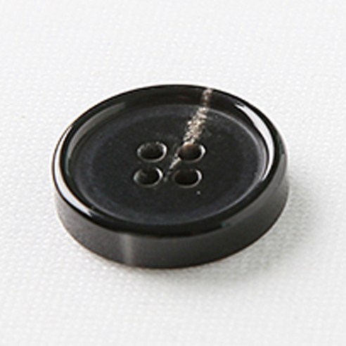 HR빅버튼 메시아 단추 21mm, 유광 블랙, 12개입