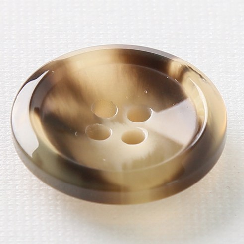 HR빅버튼 코트라 단추 21mm, 연브라운, 4개입