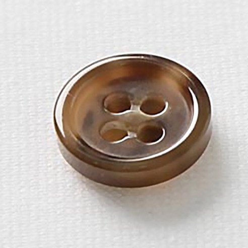 HR빅버튼 무쟈크봉 단추 18mm, 브라운, 4개입