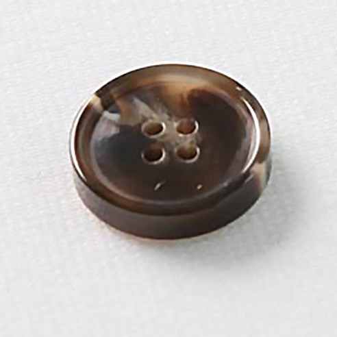 HR빅버튼 루킹 단추 15mm, 브라운, 12개입