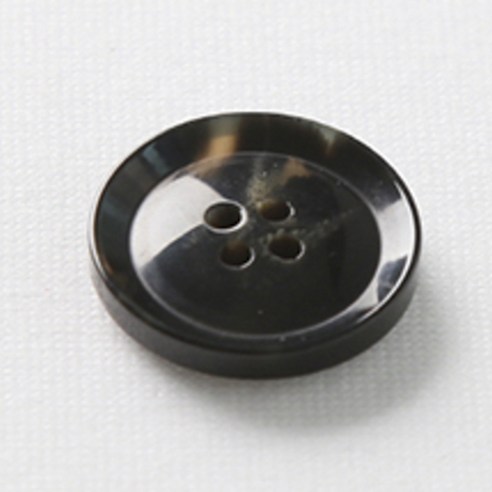 HR빅버튼 호각 단추 21mm, 블랙, 12개입