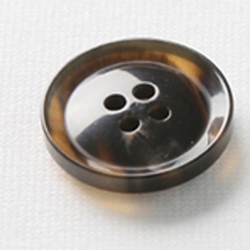 HR빅버튼 호각 단추 21mm, 다크브라운, 12개입