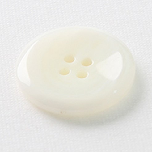 HR빅버튼 천사테 단추 28mm, 화이트, 8개입