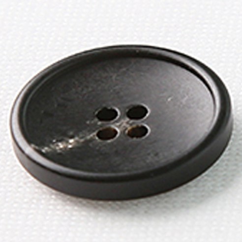 HR빅버튼 카페인 무광 단추 21mm, 블랙, 12개입