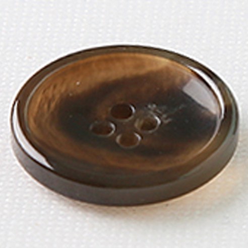 HR빅버튼 카페인 유광 단추 21mm, 브라운, 12개입