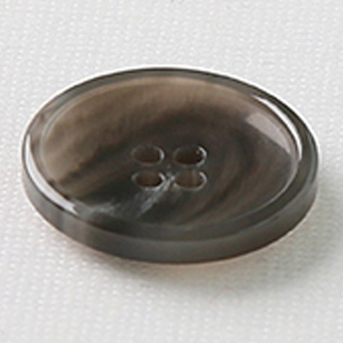 HR빅버튼 카페인 유광 단추 21mm, 그레이, 12개입