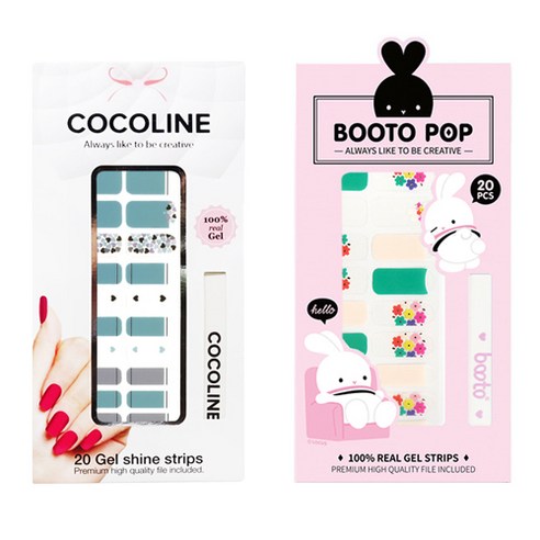 코코라인 붙이는 젤네일 스트립, COCO No 123, BOOTO No 23, 1세트