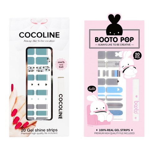 코코라인 붙이는 젤네일 스트립, COCO No 123, BOOTO No 7, 1세트