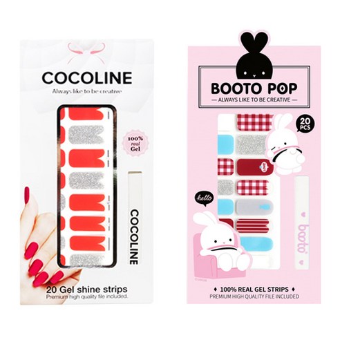 코코라인 붙이는 젤네일 스티커 2p COCO No.134 세트, COCO No.134, BOOTO No.6, 1세트