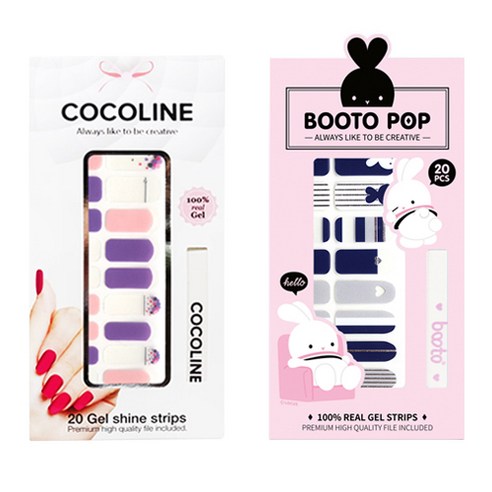 코코라인 붙이는 젤네일 스트립, COCO No 132, BOOTO No 13, 1세트