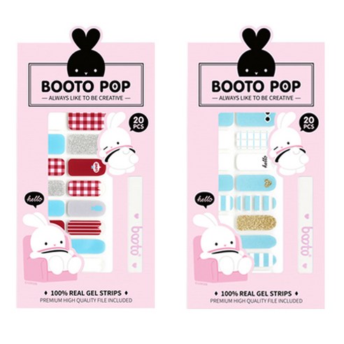 코코라인 붙이는 젤 네일 스트립 스티커 BOOTO 20p, No 6, No 16, 1세트